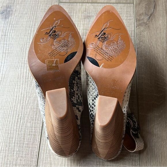 Free People Silverton Snake Print Western Leather Slingback Mules US 10 - Picture 6 of 10